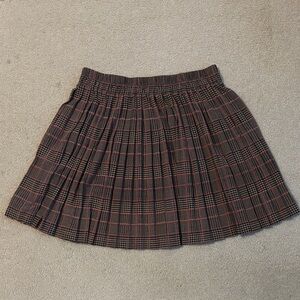 Plaid Pleated Banana Republic Women's Silk Midi Skirt